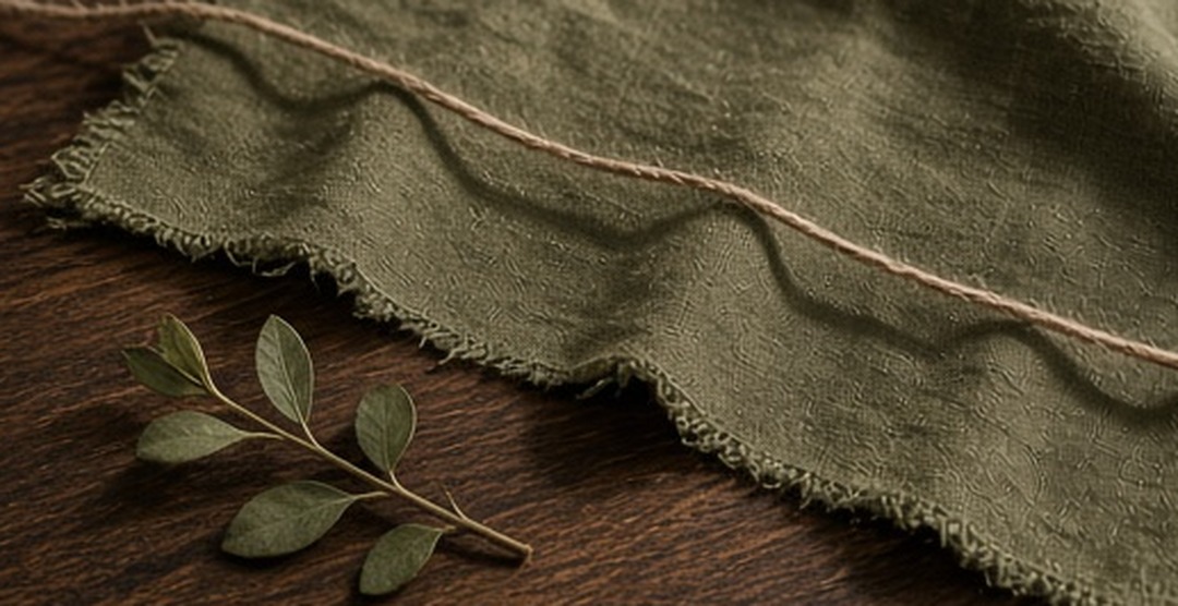 A boundary marked softly with linen