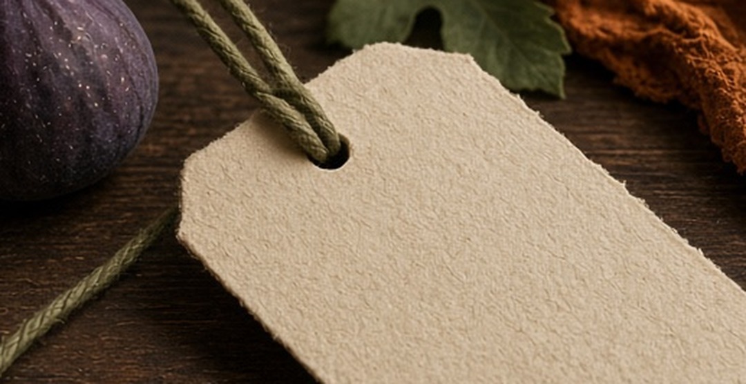 A blank contact tag ready for publisher information